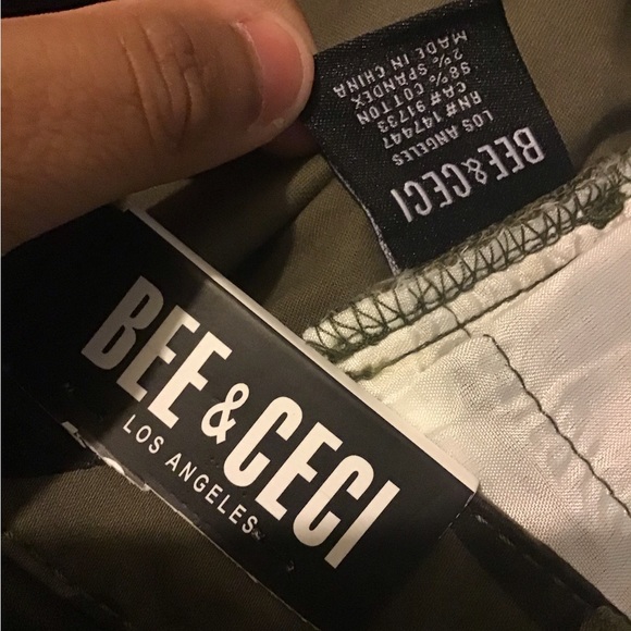 Bee & Ceci 18 plus size green camo cuffed shorts NWT - Picture 5 of 8